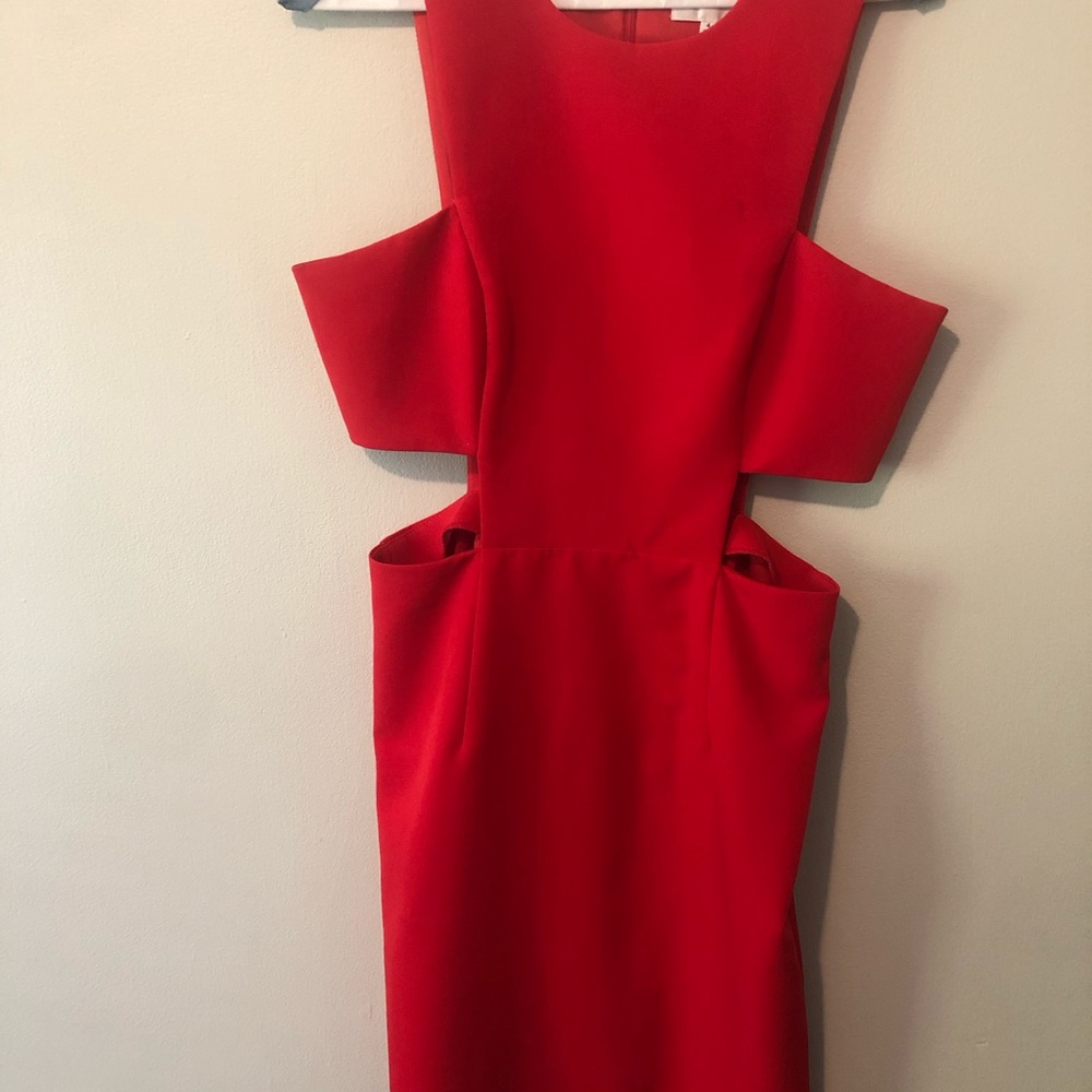 Milly Red Cut Out Dress Size 4